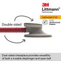 3M Littmann Lightweight II S.E. Stethoscope, Burgundy Tube 2451