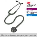 3M™ Littmann® Classic III Stethoscope, Smoke-Finish, Dark Olive Green Tube, 5812