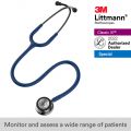 3M Littmann Classic III Stethoscope, Mirror Chestpiece, Navy Blue Tube, 5863