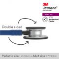 3M Littmann Classic III Stethoscope, Mirror Chestpiece, Navy Blue Tube, 5863
