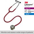 3M Littmann Classic III Stethoscope, Champagne Chestpiece, Burgundy Tube, 5864