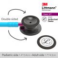 3M Littmann  Classic III Monitoring Stethoscope, Smoke Chestpiece, Turquoise Tube, Pink Stem and Smoke Headset, 5872