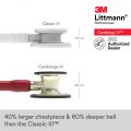 3M Littmann Cardiology IV Stethoscope, Burgundy with Champagne Accents and Champagne Chestpiece, 6176
