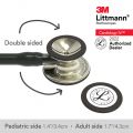 3M Littmann Cardiology IV Stethoscope, Champagne-Finish Chestpiece, Black Tube, 6179