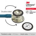 3M Littmann Cardiology IV Stethoscope, Champagne Chestpiece, Caribbean Blue Tube, 6190