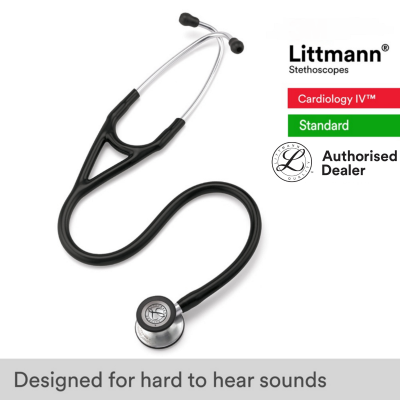 Littmann Cardiology IV Stethoscope, Black Tube, 6152