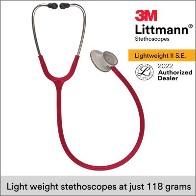 3M Littmann Lightweight II S.E. Stethoscope, Burgundy Tube 2451