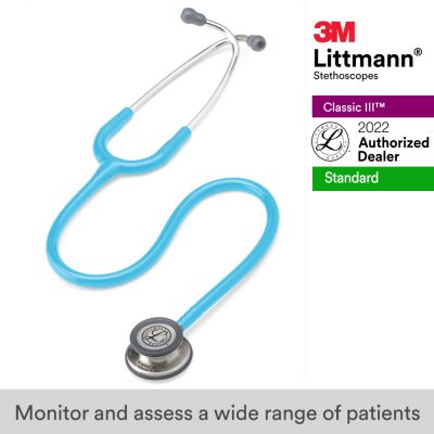 3M Littmann Classic III Stethoscope, Turquoise Tube 27, inch, 5835