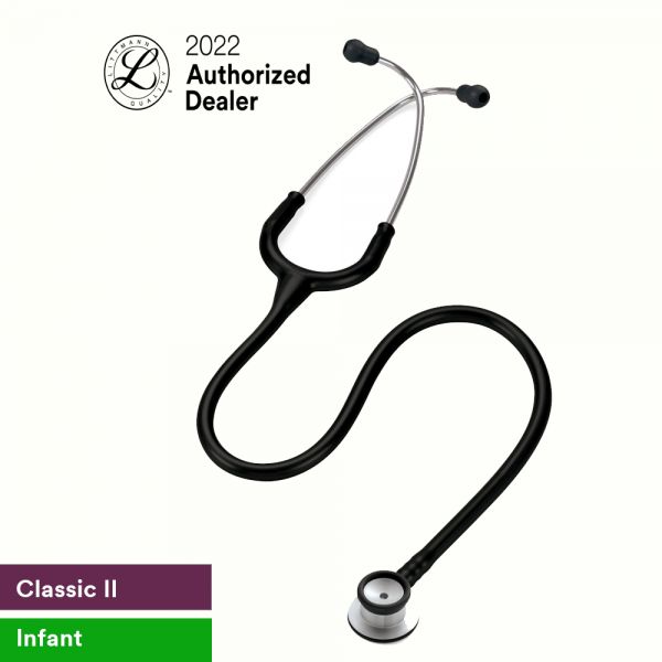 3MLittmannClassic II Infant Stethoscope, Black Tube, 2114