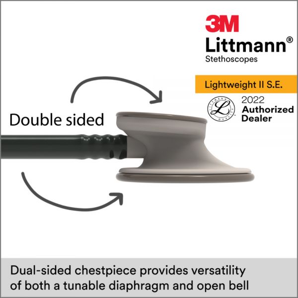 3MLittmann Lightweight II S.E. Stethoscope, Black Tube 2450