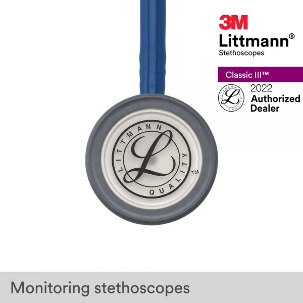 3M Littmann Classic III Stethoscope, Navy Blue Tube, 5622