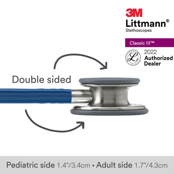 3M Littmann Classic III Stethoscope, Navy Blue Tube, 5622