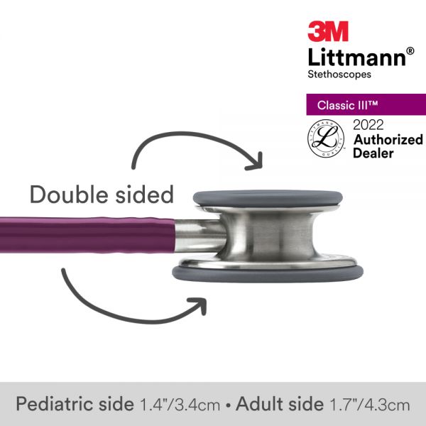 3M Littmann Classic III Stethoscope, Plum Tube, 5831