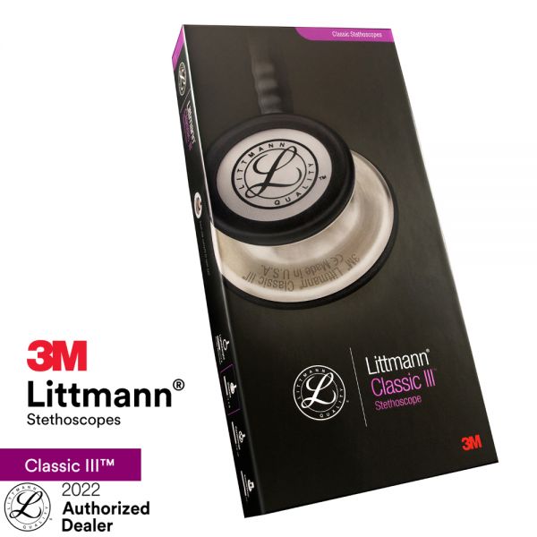 3M Littmann Classic III Stethoscope, Mirror Chestpiece, Navy Blue Tube, 5863